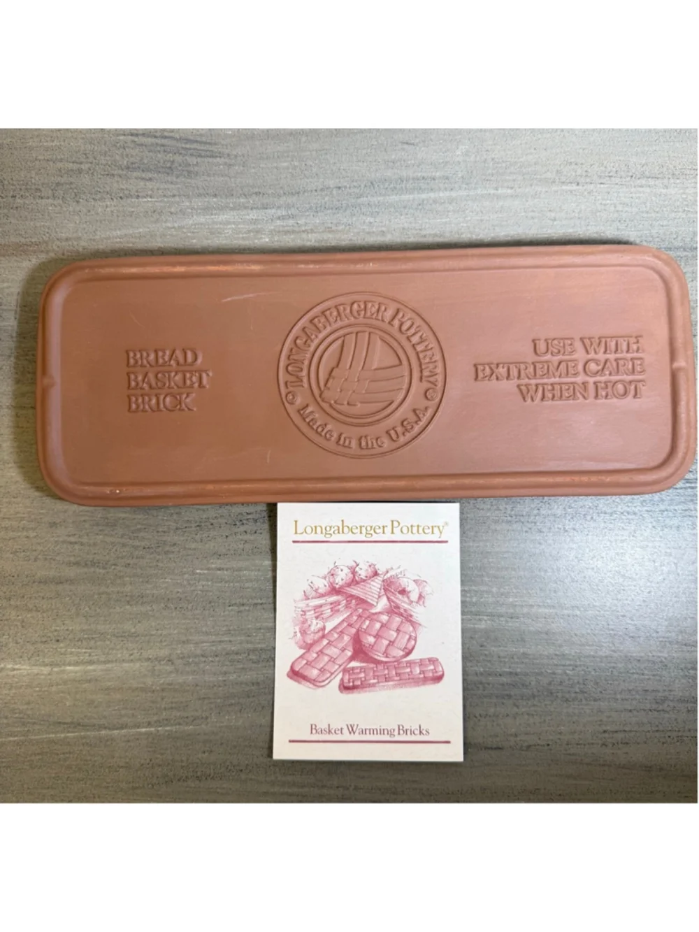 NIB Longaberger Pottery Bread Basket Brick, item number 30074